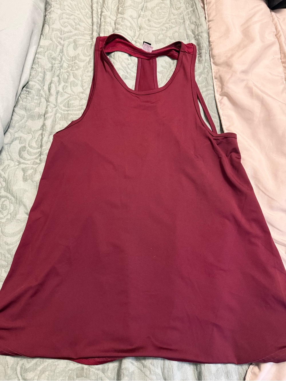 SHEIN Burgundy Racerback Tank